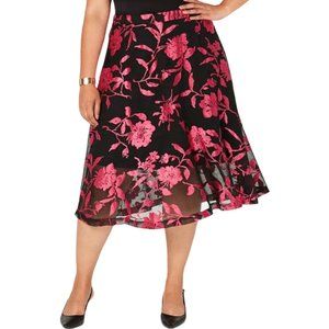 Alfani Women's Plus Size Floral Midi Skirt…